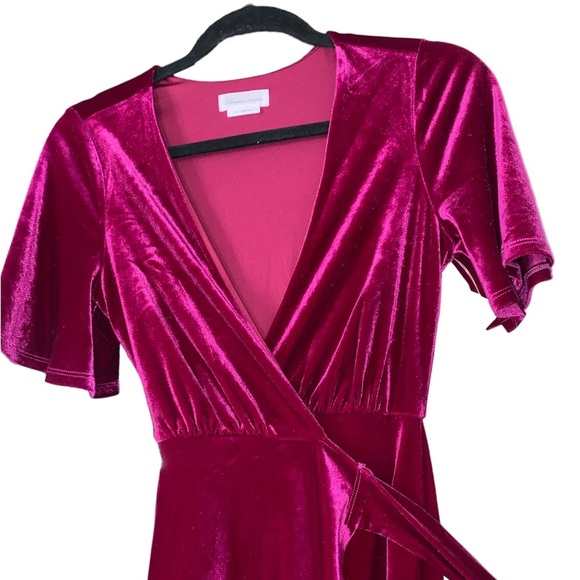 Lovers + Friends Brene Pink Velvet Revolve Dress XSmall - Picture 5 of 5